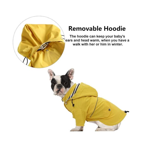 NEW Dog Zip Up Dog Raincoat Reflective Water Resistant XL - Picture 4 of 6